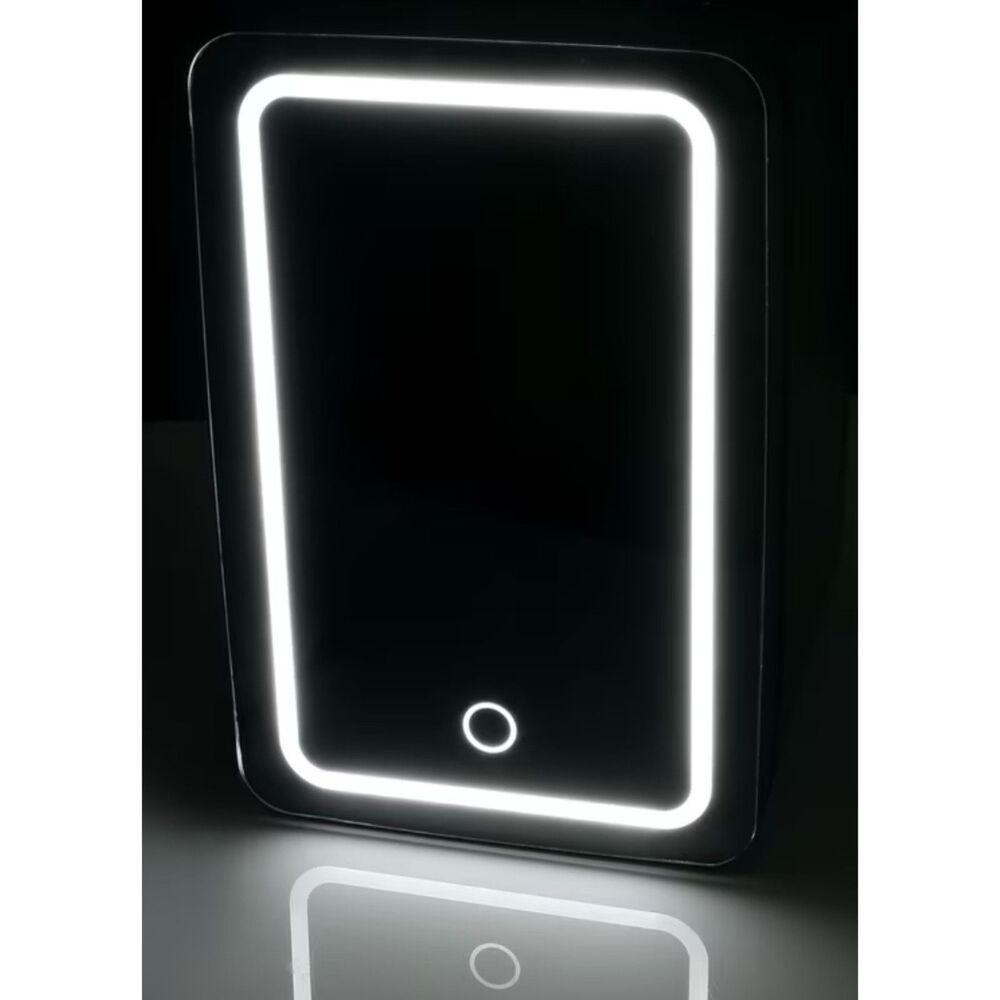 Personal LED Lighted Mini Fridge with Glass Door